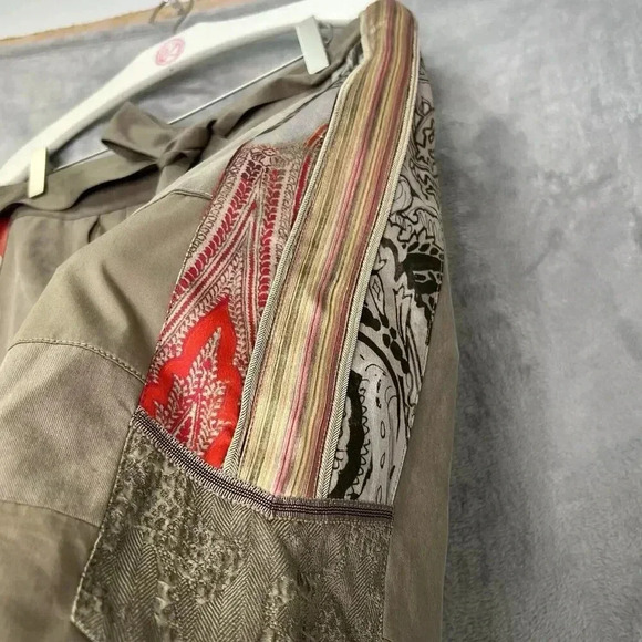 Elie Tahari Devona Skirt‎ Mushroom Women’s Size 8 Belted Side Panels Boho - Picture 4 of 16